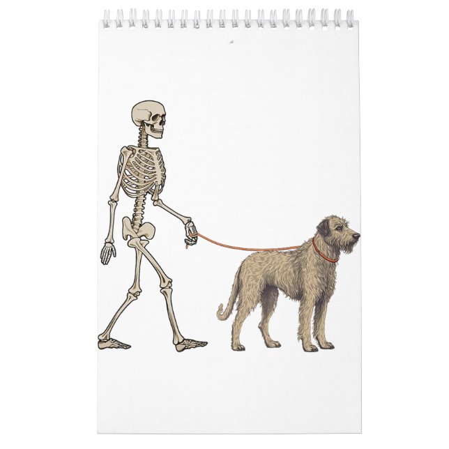 Funny Pekingese Skeleton Dog Walking Halloween Hun Kalender (Titelbild)