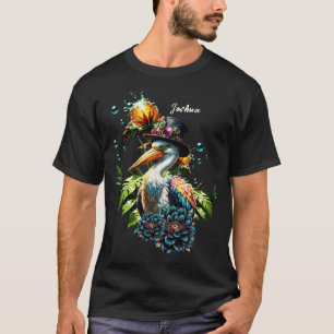Funny pelican mit Steamponhut T-Shirt
