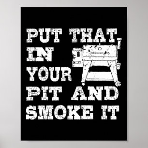 Funny Pellet Smoker Grillen Pit Gift Grill für Fle Poster