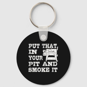Funny Pellet Smoker Grillen Pit Gift Grill für Fle Schlüsselanhänger