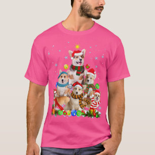 Funny Pembroke Welsh Corgi Dog Weihnachtsbaum Nied T-Shirt