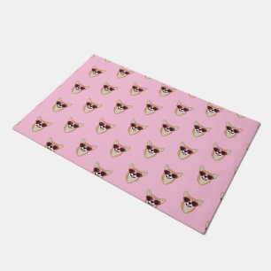 Funny Pembroke Welsh Corgi Pattern Pink Fußmatte