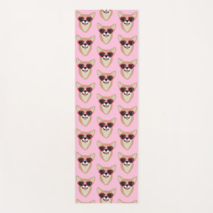 Funny Pembroke Welsh Corgi Pattern Pink Yogamatte