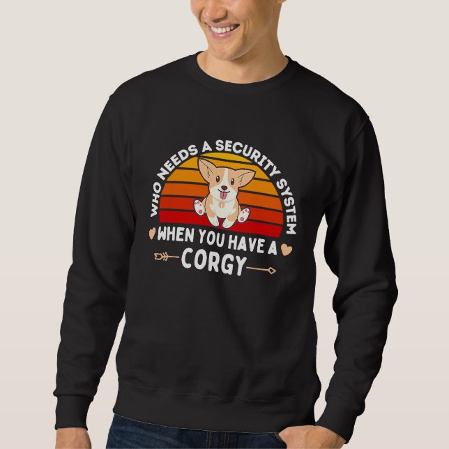 Funny Pembroke Welsh Corgi Puppies Corgi Dad Corgi Sweatshirt (Vorderseite)
