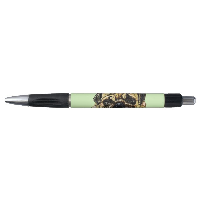 Funny Pen mit Mops Dog Kugelschreiber (Vorderseite)