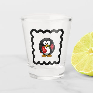 Funny Penguin Bird Design Schnapsglas