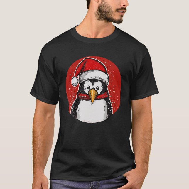 Funny Penguin Christmas Animal Lovers Geschenk Men T-Shirt (Vorderseite)