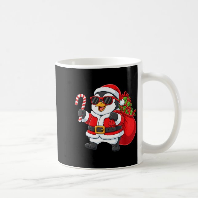 Funny Penguin Christmas Santa Outfit Xmas Boys Gir Kaffeetasse (Rechts)