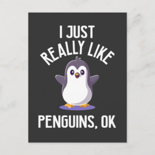 Funny Penguin Liebhaber Niedlicher Kawaii Zootier Postkarte