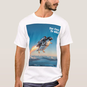 Funny Penguin mit Jetpack T - Shirt