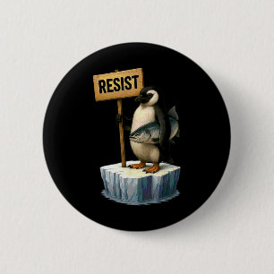 Funny Penguin Resist Coole Pinguine Residenz 2 Button