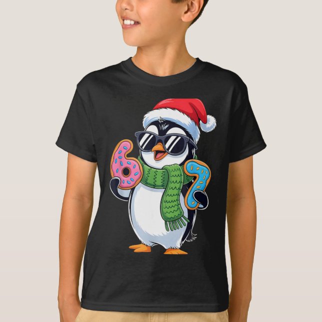 Funny Penguin Six Seven 67 Ice Cream Christmas Boy T-Shirt (Vorderseite)