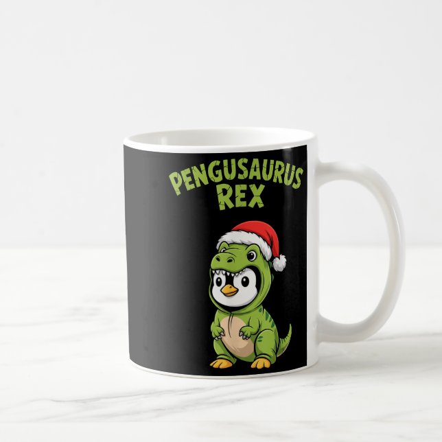 Funny Penguin T-rex Costume Christmas Kids Boys  Kaffeetasse (Rechts)