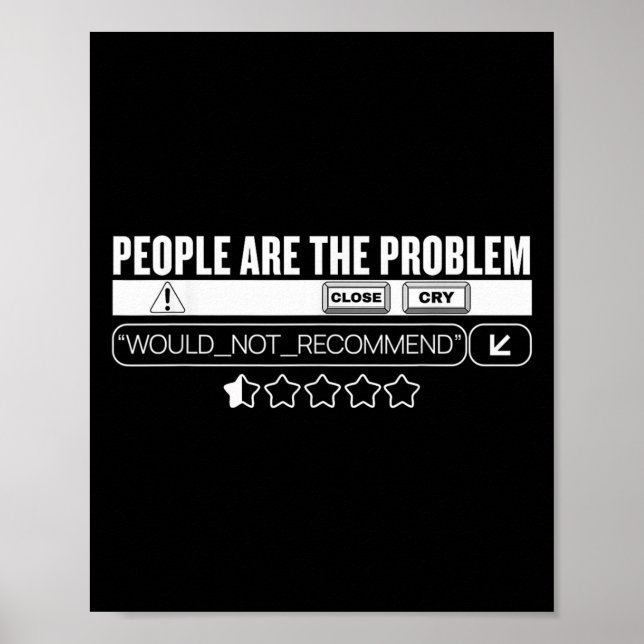 Funny People Are The Problem, Would Not Recommend  Poster (Vorne)
