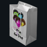 Funny People Birthday Balloons Mittlere Geschenktüte<br><div class="desc">Balloons mit Lächeln,  Augenballen und grauem Haar für Geburtstage oder andere Veranstaltungen einer Gruppe oder Familie. Die Hintergrundfarbe kann geändert werden.</div>