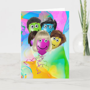 Funny People Birthday Balloons von der Gruppe Karte