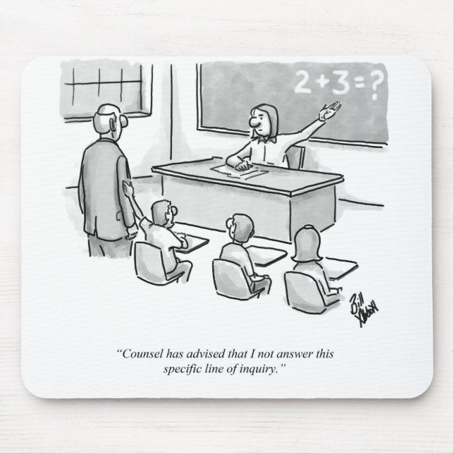 Funny Percenters Classroom Lawyer Cartoon Spaß Mousepad (Vorne)
