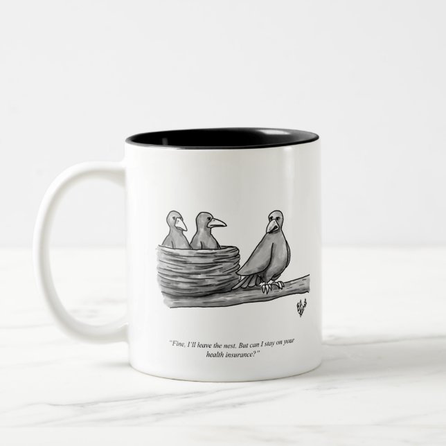 Funny Percenters Empty Nester Parenting Spaß Zweifarbige Tasse (Links)
