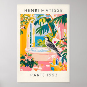 Funny Peregrine Falken Art, Blumenbad Printing, Poster