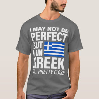Funny Perfect Greece Flag Design I Liebe Griechenl T-Shirt