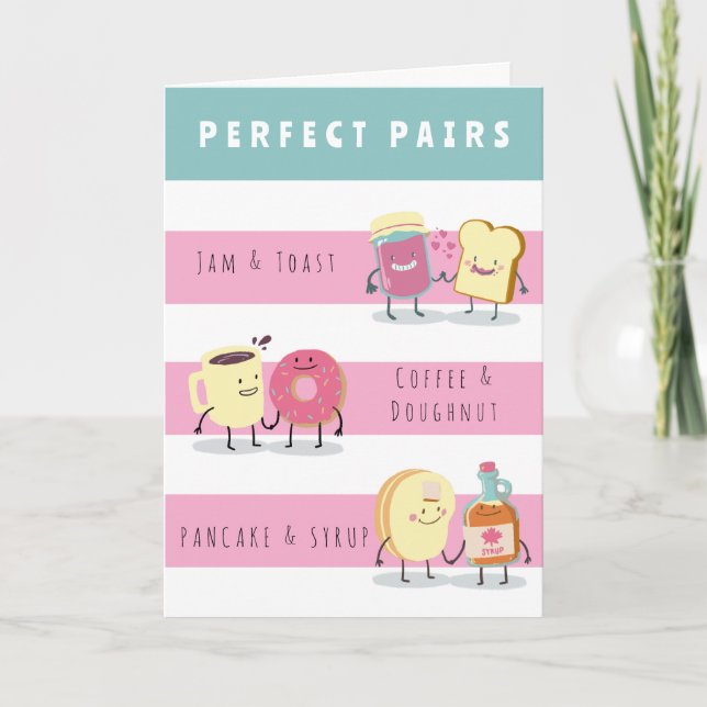 FUNNY PERFECT PAIR ANNIVERSARY CARD KARTE (Vorderseite)