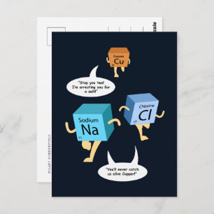 Funny Periodic Table Chemistry Spaß Custom Postkarte