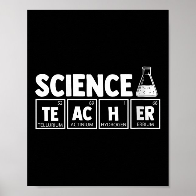 Funny Periodic Table Science Teacher Nerd C Poster (Vorne)