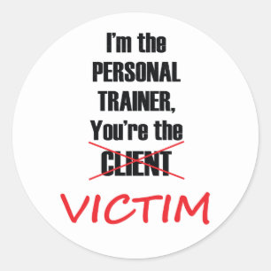 Funny Personal Trainer Fitness Gym Stickers