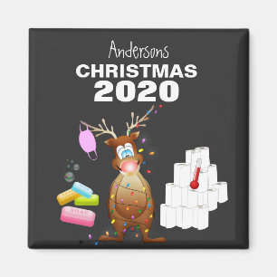 Funny Personalisiert 2020 Covid Weihnachten Magnet