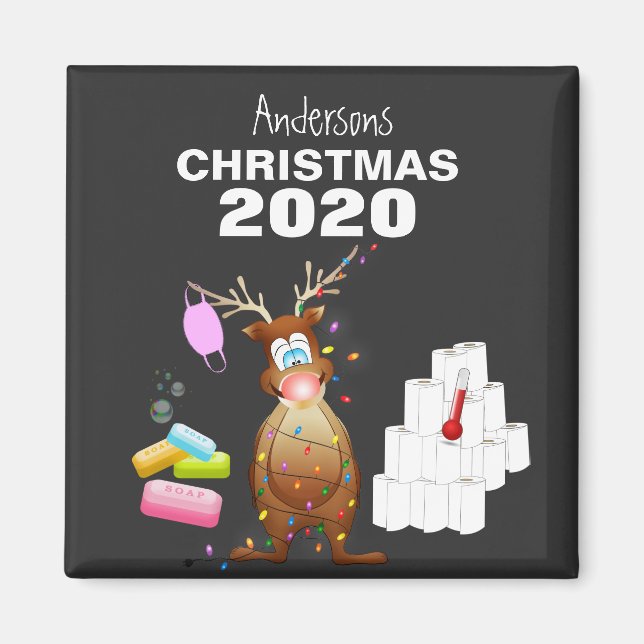 Funny Personalisiert 2020 Covid Weihnachten Magnet (Vorne)