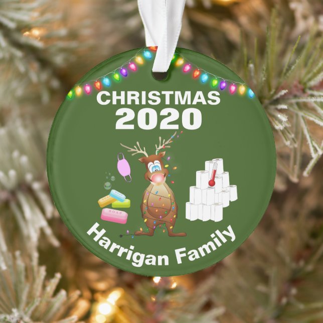 Funny Personalisiert 2020 Covid Weihnachtsbaum Ornament (Baum)
