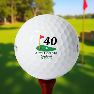 Funny Personalisiert 40. Geburtstagsgeschenk für G Golfball