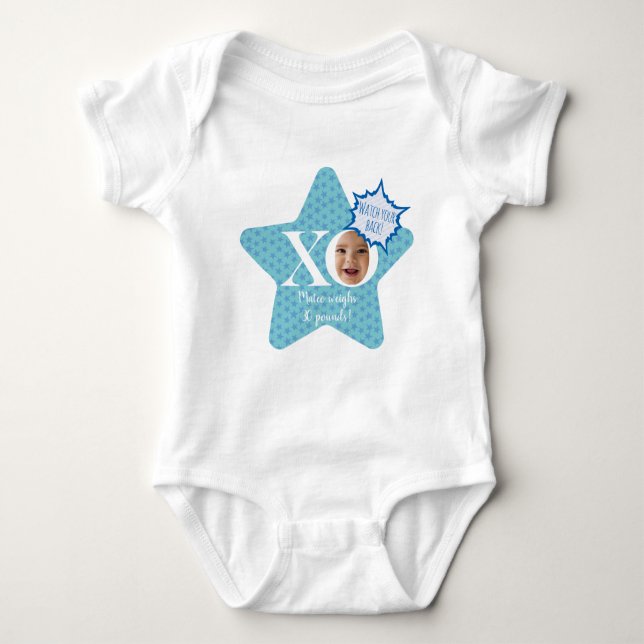Funny Personalisiert Baby Body Anzug | XO-Stern Baby Strampler (Vorderseite)