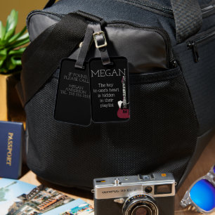 Funny Personalisiert Bag Aufmerksamkeit für Gitarr Gepäckanhänger