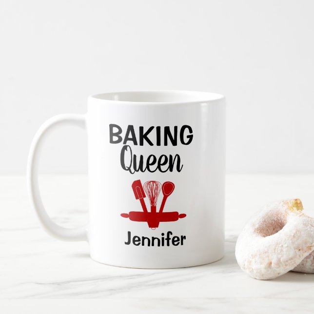 Funny Personalisiert Baking Queen Kaffeetasse (Mit Donut)