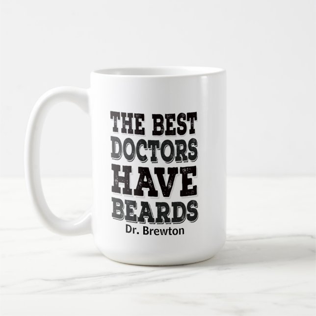 Funny Personalisiert Best Doctor has Beards Kaffeetasse (Links)