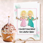 Funny Personalisiert Birthday Card für Schwester Karte<br><div class="desc">Lachen Sie und Ihre Schwester gerne? Lächle ihr ins Gesicht und wünsche ihr einen guten Geburtstag mit dieser lustigen Karte</div>