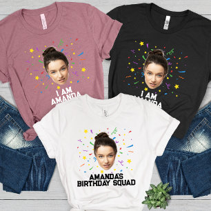 Funny Personalisiert Birthday Party Custom Foto Tri-Blend Shirt