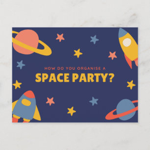 Funny Personalisiert - Blue Illustriert Planet Postkarte