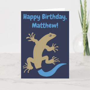 Funny Personalisiert Blue Tail Skink Birthday Card Karte