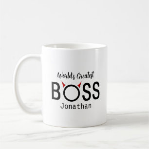 Funny Personalisiert Boss Horns Kaffee Tasse