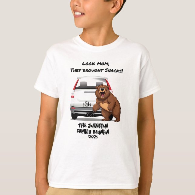 Funny Personalisiert Camping Bear Family Wiederseh T-Shirt (Vorderseite)