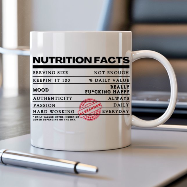 Funny Personalisiert Classic Typografy Label Kaffeetasse (Von Creator hochgeladen)