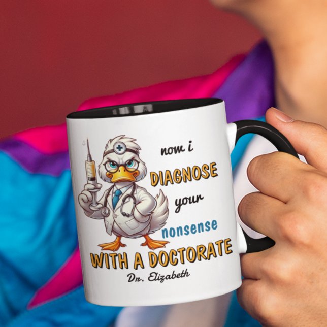 Funny Personalisiert Doctorate Gift for Graduate Tasse (Von Creator hochgeladen)