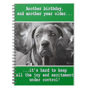 Funny Personalisiert Dog Foto Geburtstag Notizblock