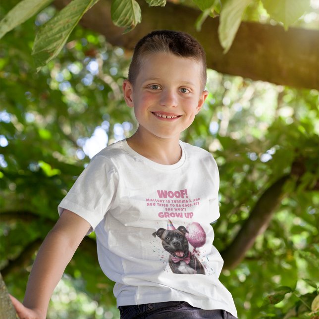 Funny Personalisiert Dog Geburtstag Bruder Tri-Blend Shirt (fun brother personalized boxer dog happy birthday funny quote balloon confetti party hat)