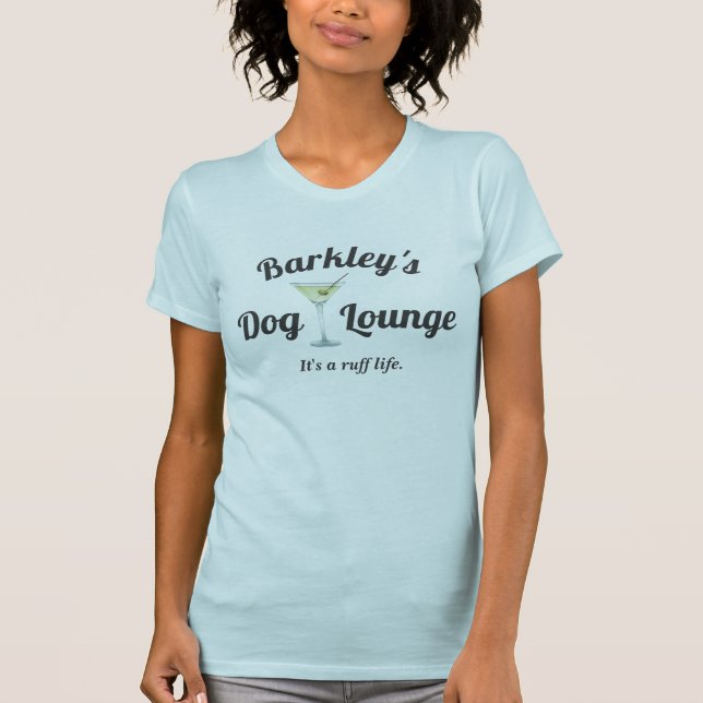 Funny Personalisiert Dog Lounge T-Shirt (Vorderseite)