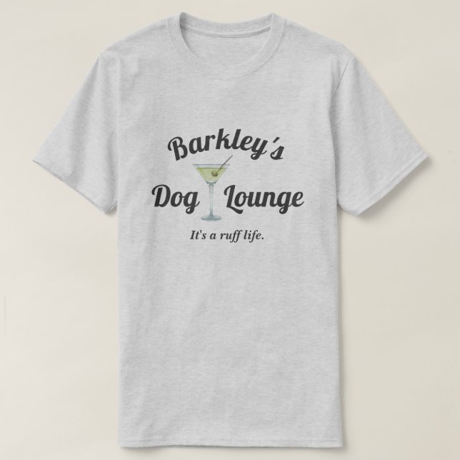 Funny Personalisiert Dog Lounge T-Shirt (Design vorne)