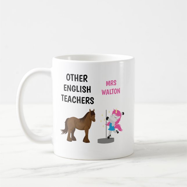 Funny Personalisiert English Teacher Tasse Geschen (Links)