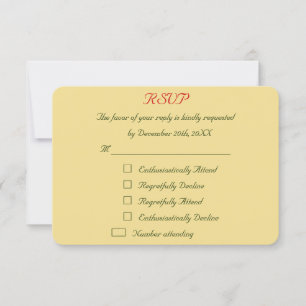 Funny Personalisiert Holiday Weihnachten Hochzeit  RSVP Karte